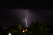 Lightning strike in Florida At Night