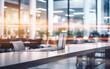 © MUS_GRAPHIC - Blur background of empty modern office background in city center workspace interior design