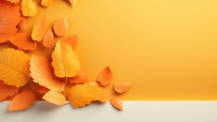 autumn leaves on the background.