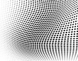 Black and white halftone texture wave