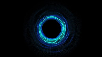 Wall Mural - tunnel animation futuristic hud