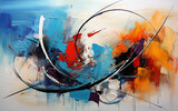 Fototapeta Nowy Jork - Oil painting abstract style artwork on canvas