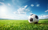Fototapeta Sport - Soccer field with ball 