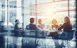 © MUS_GRAPHIC - Blurred soft of people meeting at table business people talking in modern office