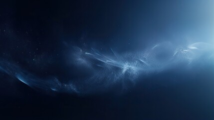 Wall Mural - Dark blue and glow particle abstract background.