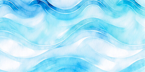 Wall Mural - Abstract water ocean wave, blue, aqua, teal texture. Blue and white water wave web banner Graphic Resource as background for ocean wave abstract. Backdrop for copy space text. Retouched illustration 