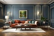 © Nyetock - interior with sofa. 3d illustration. modern living room