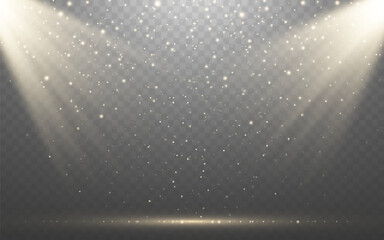 Wall Mural - spotlight background. gold glitter rays. product display template. award ceremony backdrop. stage te