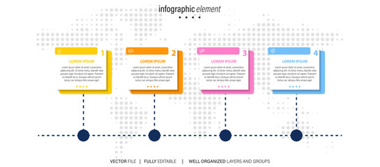 Presentation business infographic template vector.