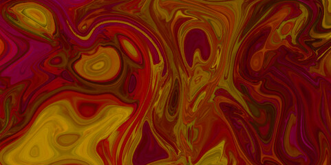 Wall Mural - Fire flames red  background liquid marble surfaces design. Abstract color acrylic pours liquid marble surface design. Beautiful fluid abstract paint background.