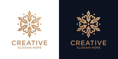 Wall Mural - Floral ornament logo design abstract