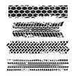 © longquattro - Grunge horizontal tire track silhouettes