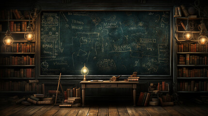 Wall Mural - Blackboard texture Background