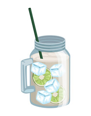 Sticker - fruit drink with ice icon