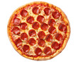 © PixMarket - Whole pepperoni pizza isolated on transparent background, top view