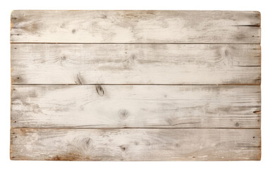 Wall Mural - Old white painted wooden board isolated on transparent background