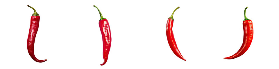 Wall Mural - Red chili pepper against transparent background