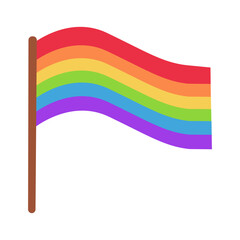 Poster - Pride flag flat illustration