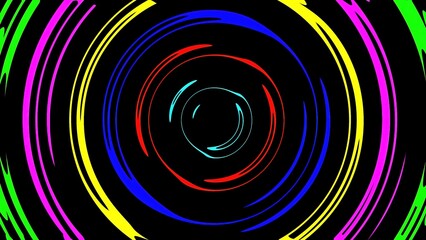 Wall Mural - Beautiful illustration of colorful swirl pattern