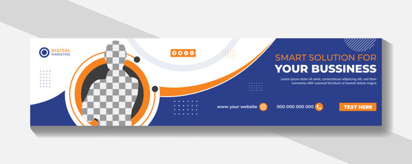 linkedin banner for your corporate business with abstract shape