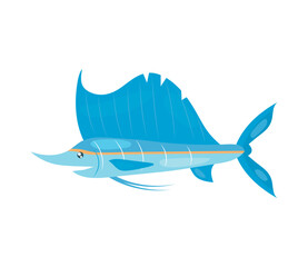 Canvas Print - swordfish sea life icon