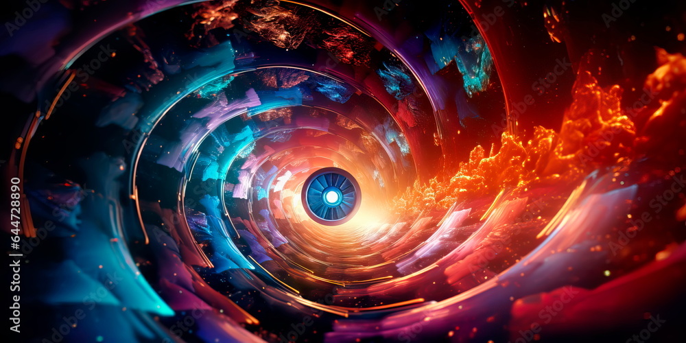 Time Warp Vortex: vortex in space, bending time and emitting radiant ...