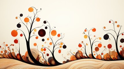 Wall Mural - Abstract colorful autumn background. 