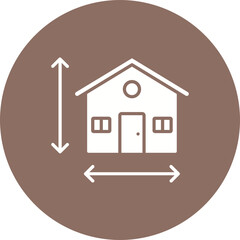 Canvas Print - House Measurement Icon