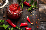 Fototapeta Miasto - Homemade chili sauce