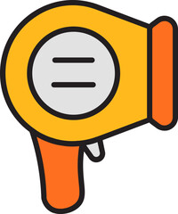 Sticker - Yellow and Orange Hsvgr Dryer Icon in Flat Style.