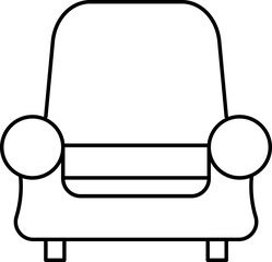 Sticker - Isolated Sofa Icon In Line Art.