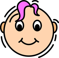 Poster - Vector illustration of Baby face icon.