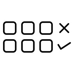 Poster - Checklist icon in thin line art.