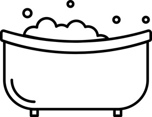 Poster - Illustration Of Bathtub Icon in Flat Style.