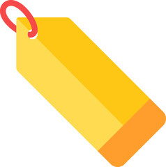 Poster - Flat style tag icon in yellow, orange and red color