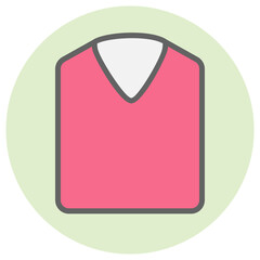 Poster - Pink Fold T-shirt icon on green round background.