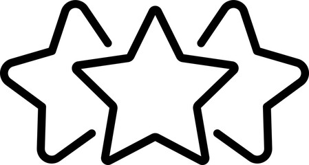 Poster - Rating or Stars icon in black line art.