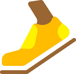 Poster - Running Shoes Icon in Flat Style.