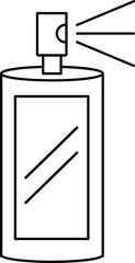 Poster - Spray Can Icon In Thin Line Art.