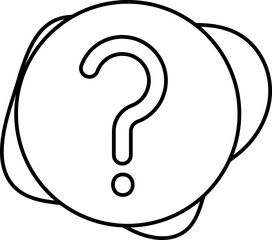 Wall Mural - Question Mark Button Icon On White Background.