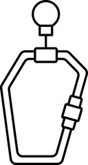 Poster - Climbing Or Wirelock Icon In Black Line.