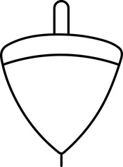 Poster - Spinning Top Or Whirligig Icon In Black Outline.