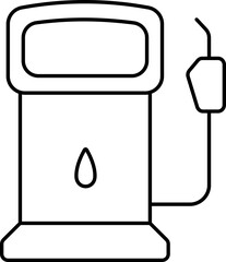 Wall Mural - Isolated Fuel Pump In Black Line Icon.