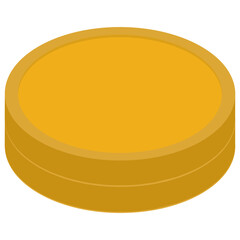 Sticker - Gold Coins Element On White Background.