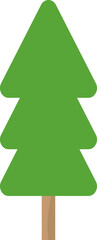 Poster - Xmas Or Fir Tree Element In Green And Brown Color.