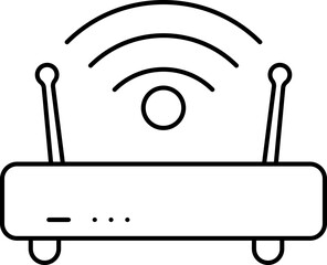 Poster - Stroke Style Router Icon Or Symbol.