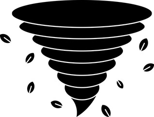 Sticker - Glyph Tornado Hurricane Icon.