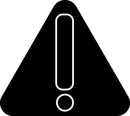 Poster - Illustration Of Alert Or Warning Icon In B&W Color.