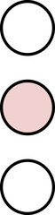 Canvas Print - Three Dots Or More Icon In Pink And White Color.