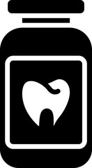 Poster - Mouth Wash Icon In B&W Color.